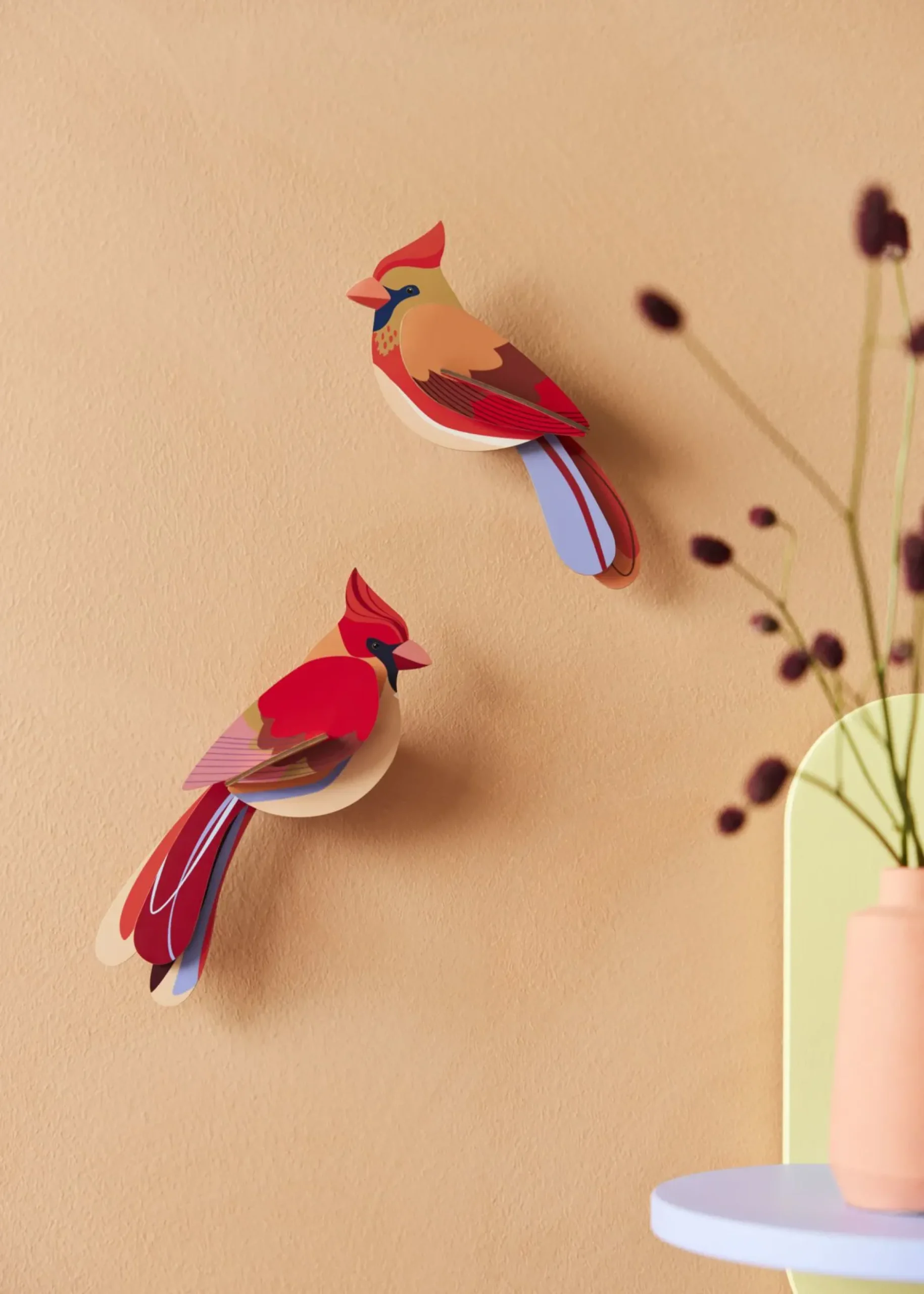 Wanddeko Papier 'Kardinal'