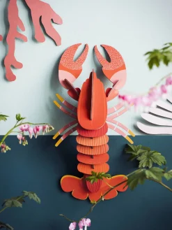 Wanddeko Papier 'Karmesinroter Hummer'