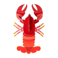 Wanddeko Papier 'Karmesinroter Hummer'