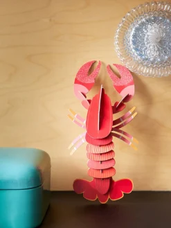 Wanddeko Papier 'Karmesinroter Hummer'