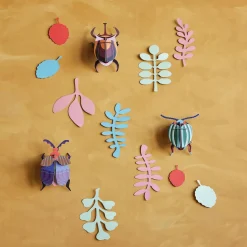 Wanddeko Papier 'Käfer-Set'