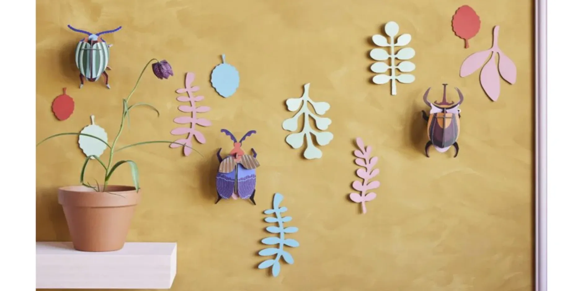 Wanddeko Papier 'Käfer-Set'