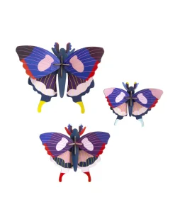 Wanddeko Papier 'Kühnes Schmetterlingsset'