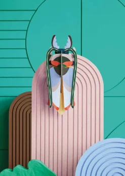 Wanddeko Papier 'Kosmos-Käfer'