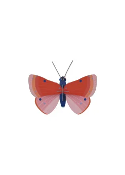 Wanddeko Papier 'Kräftiger Rubin-Schmetterling'