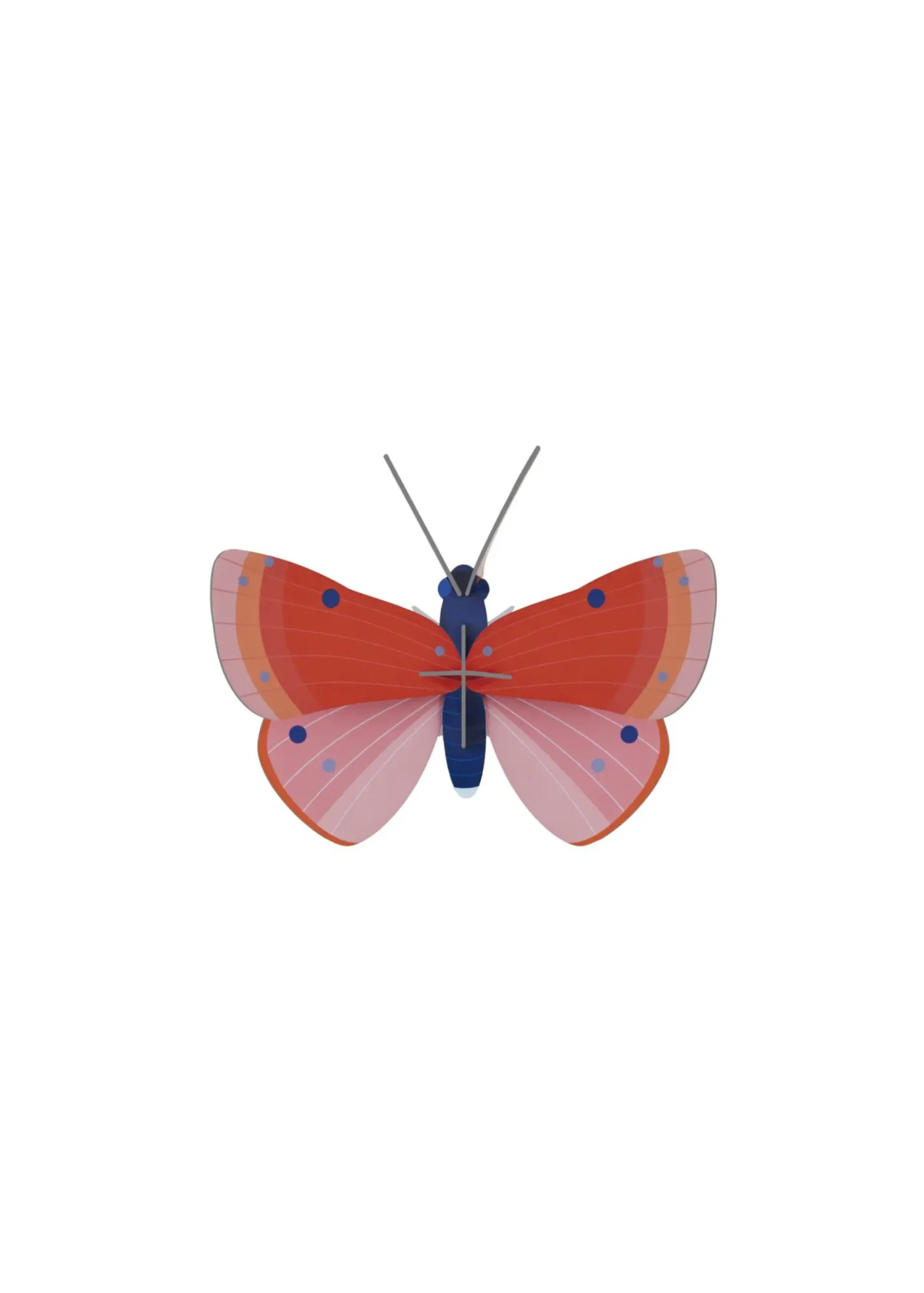 Wanddeko Papier 'Kräftiger Rubin-Schmetterling'