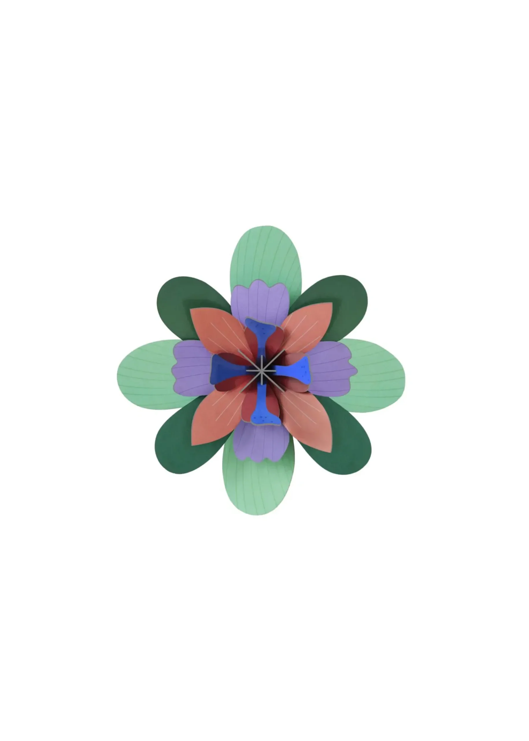 Wanddeko Papier 'Layecrimson-Blume'