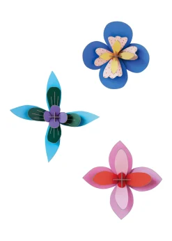 Wanddeko Papier 'Leuchtende Papierblume'