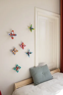 Wanddeko Papier 'Leuchtende Papierblume'