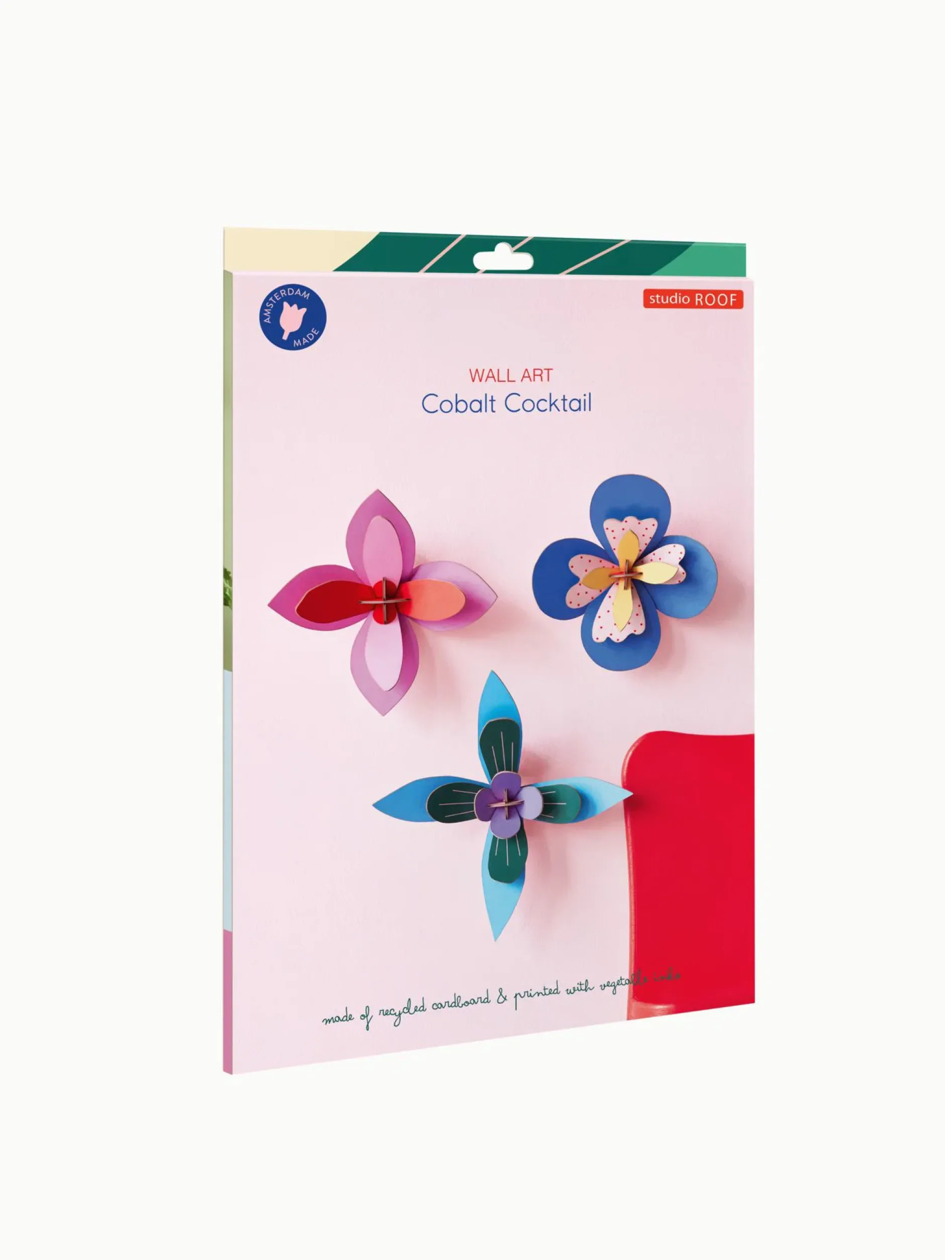 Wanddeko Papier 'Leuchtende Papierblume'