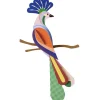 Wanddeko Papier 'Leuchtender Vogel'