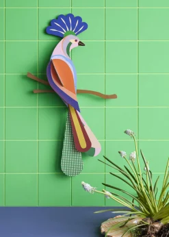 Wanddeko Papier 'Leuchtender Vogel'