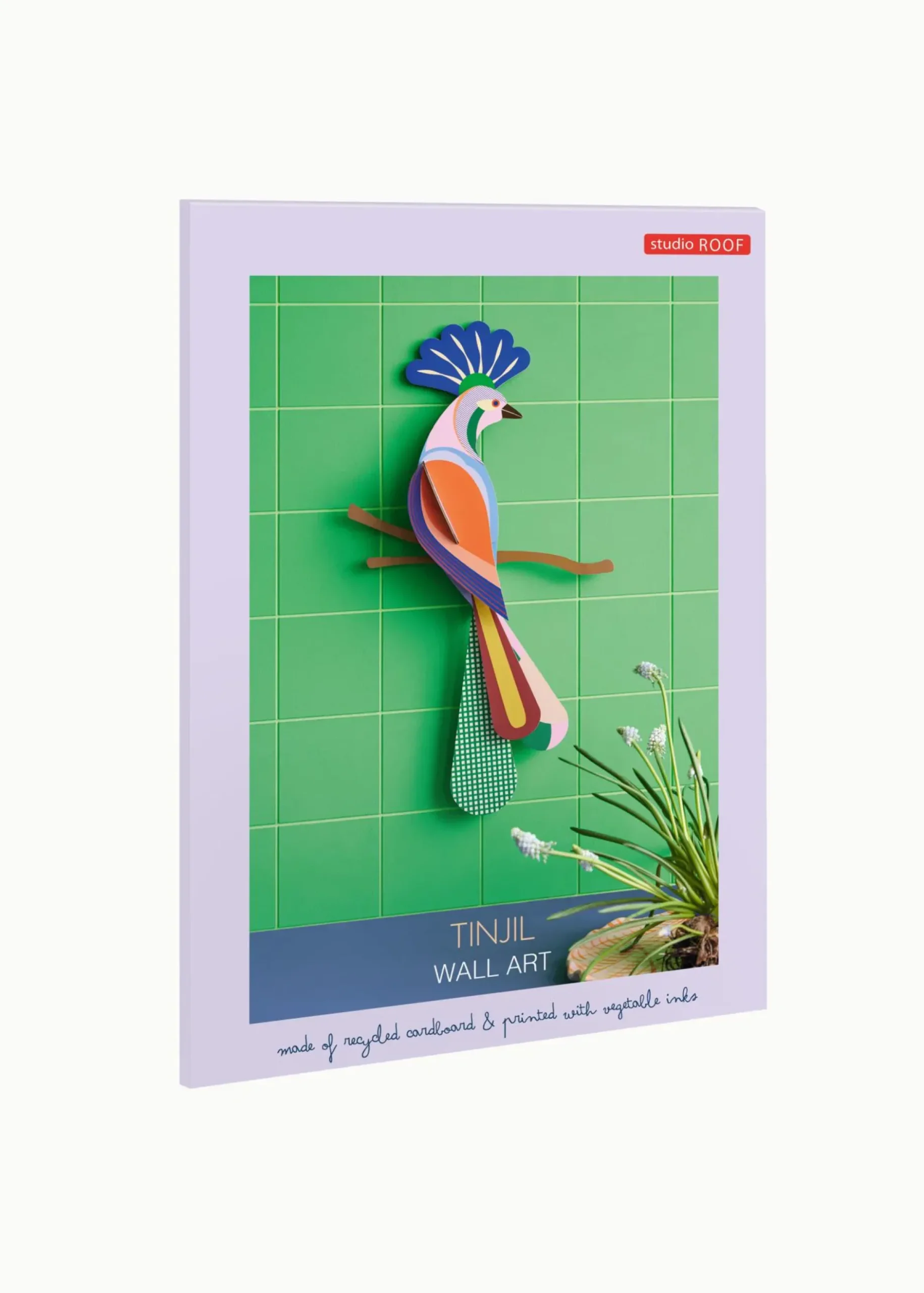 Wanddeko Papier 'Leuchtender Vogel'