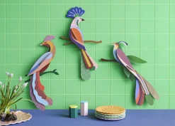 Wanddeko Papier 'Leuchtender Vogel'