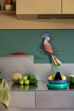 Wanddeko Papier 'Leuchtender Vogel'