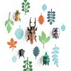 Wanddeko Papier 'Leuchtendes Käfer-Set'