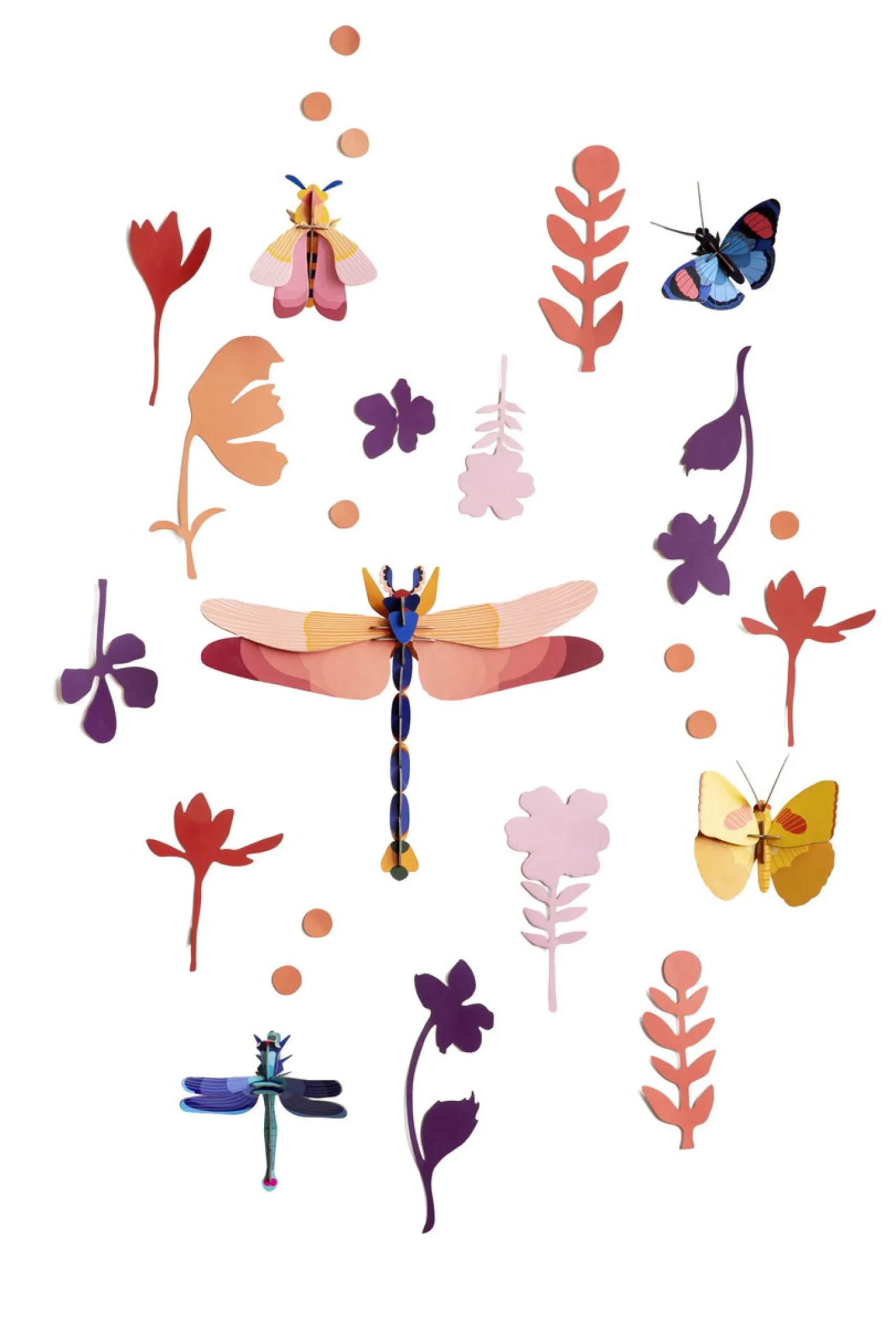 Wanddeko Papier 'Libellen-Set'