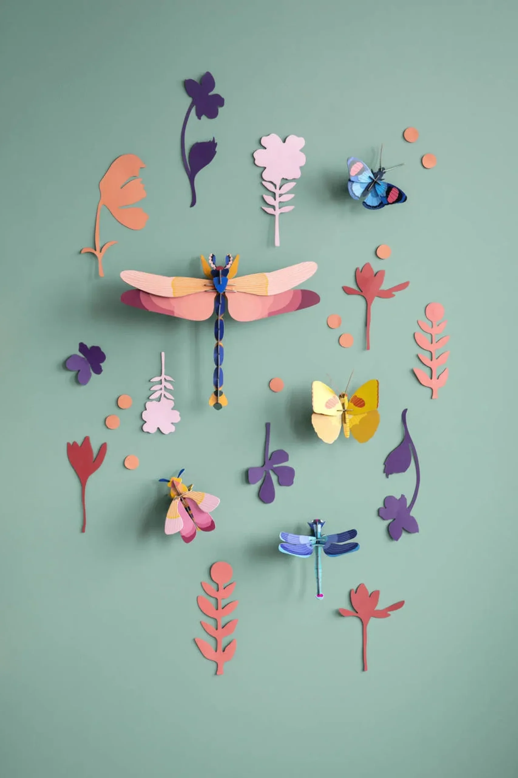 Wanddeko Papier 'Libellen-Set'