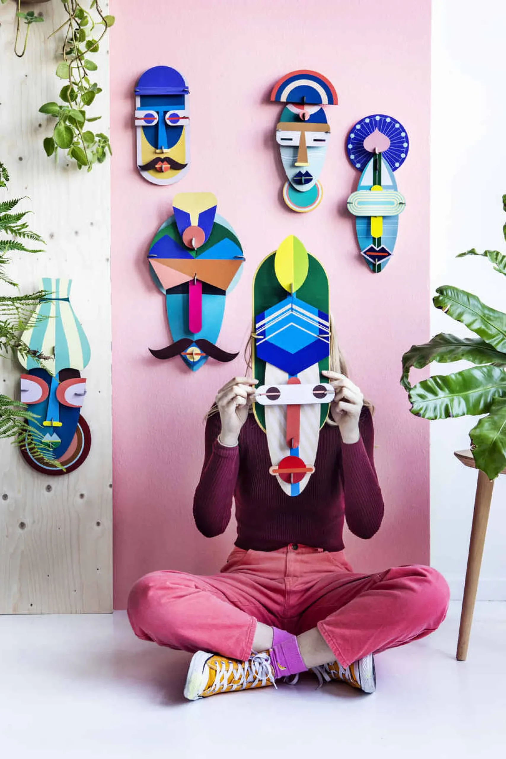 Wanddeko Papier 'London-Maske'