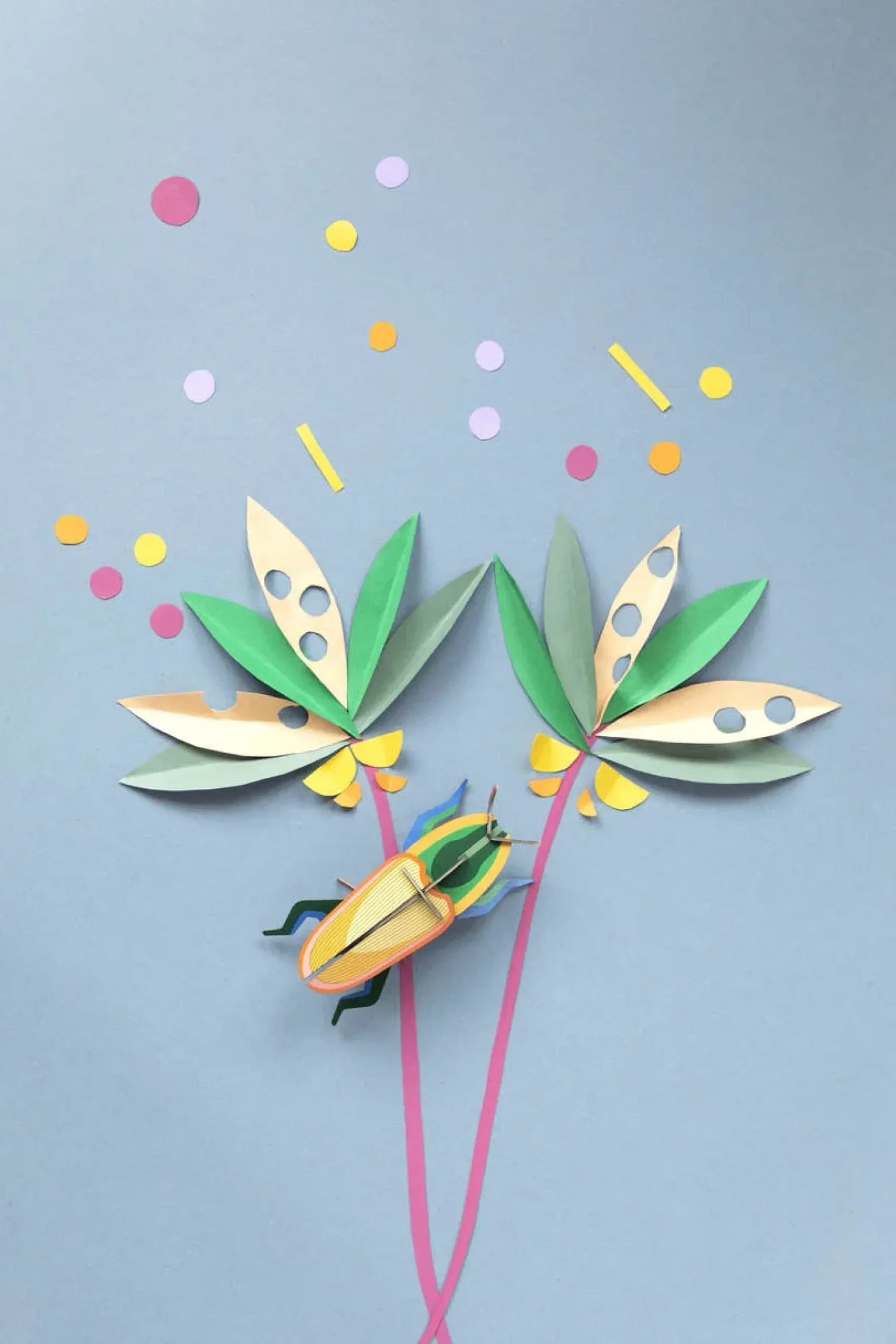 Wanddeko Papier 'Madagaskar-Käfer'