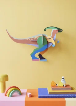 Wanddeko Papier 'Mutiger Dino'