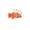 Wanddeko Papier 'Mutiger Rotfeuerfisch'