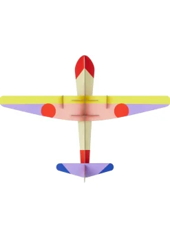 Wanddeko Papier 'Mutiges Flugzeugmodell'