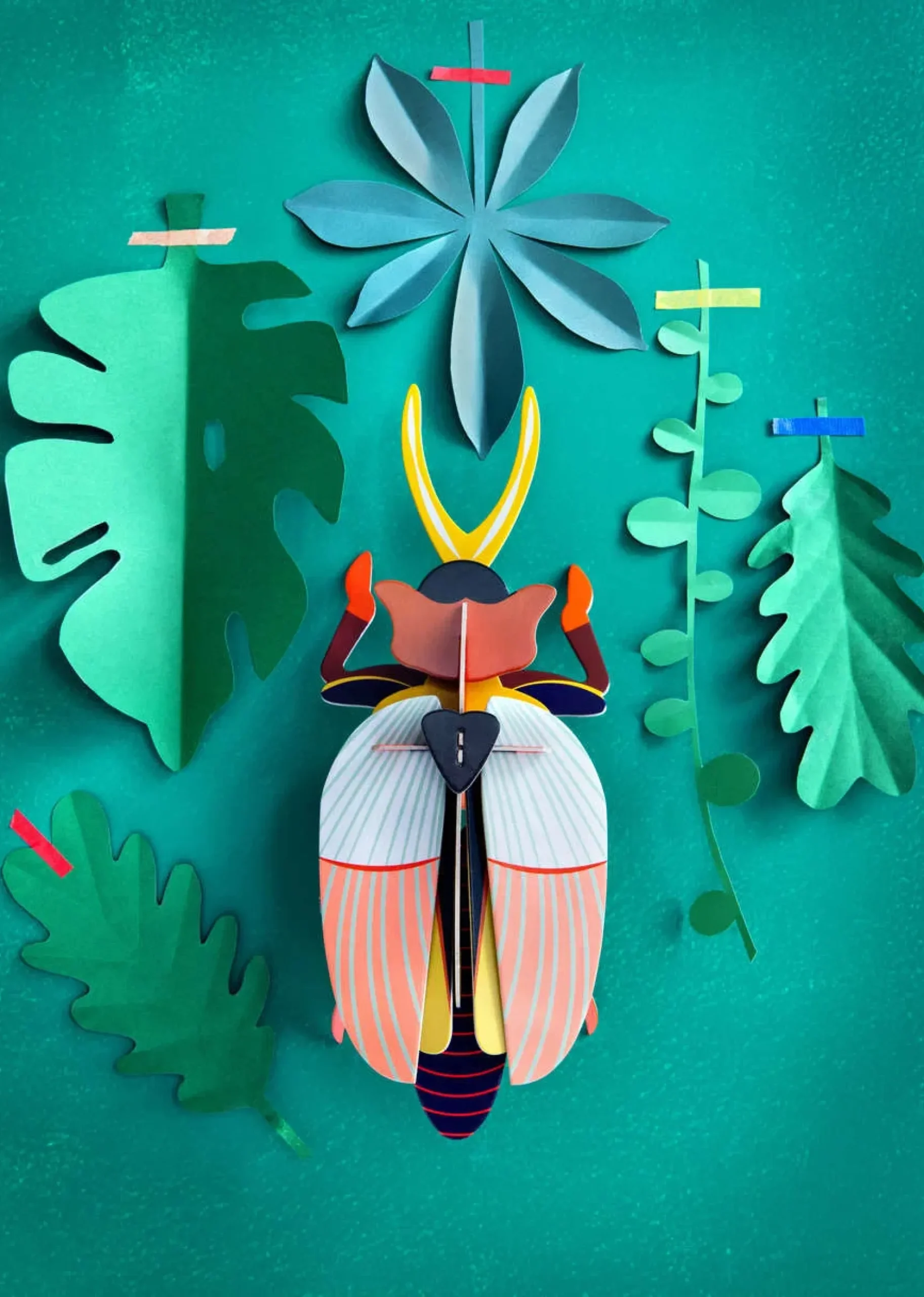Wanddeko Papier 'Nashornkäfer'