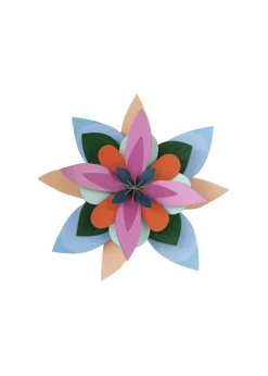 Wanddeko Papier 'Papierblumen-Blüte'