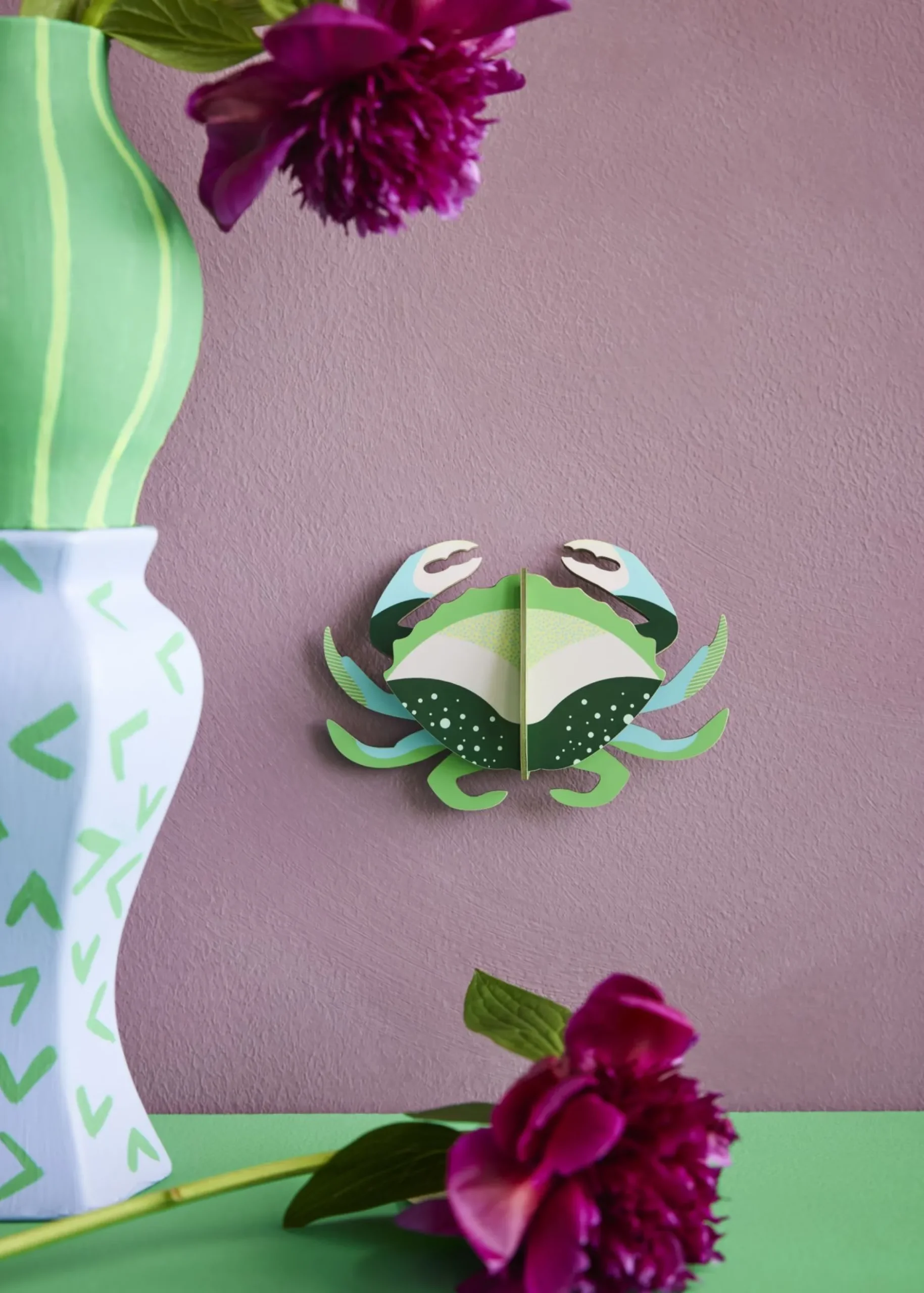 Wanddeko Papier 'Papierkrabbe'