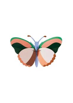 Wanddeko Papier 'Pfirsichflügel-Flattern'