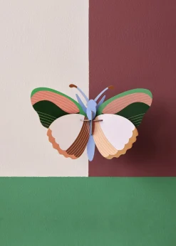 Wanddeko Papier 'Pfirsichflügel-Flattern'