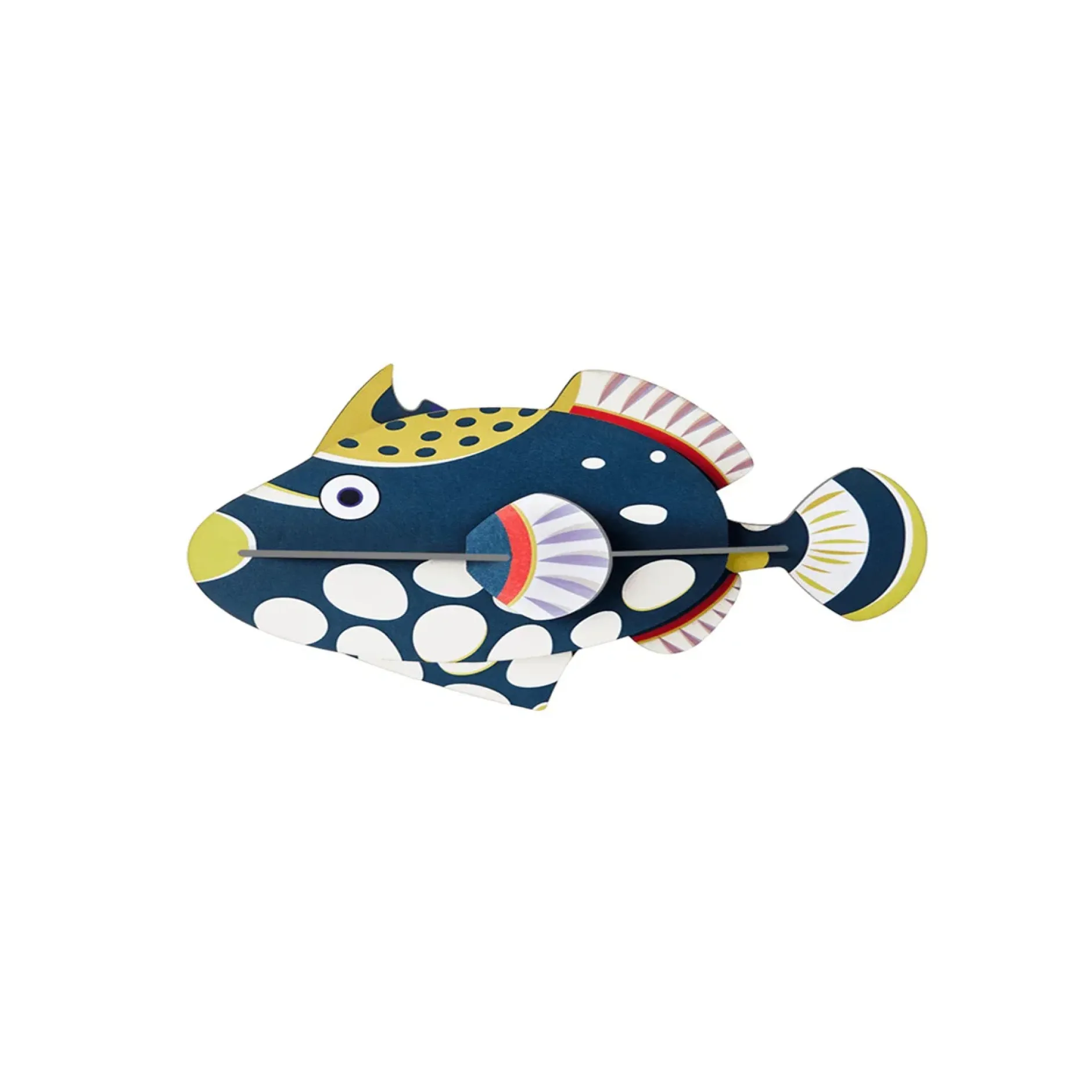 Wanddeko Papier 'Punktierter Fisch'