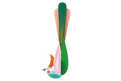 Wanddeko Papier 'Regenbogenschwanz-Vogel'