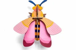 Wanddeko Papier 'Rosenbiene'