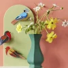 Wanddeko Papier 'Rotkehlchen-Duo'