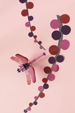 Wanddeko Papier 'Rubinlibelle'