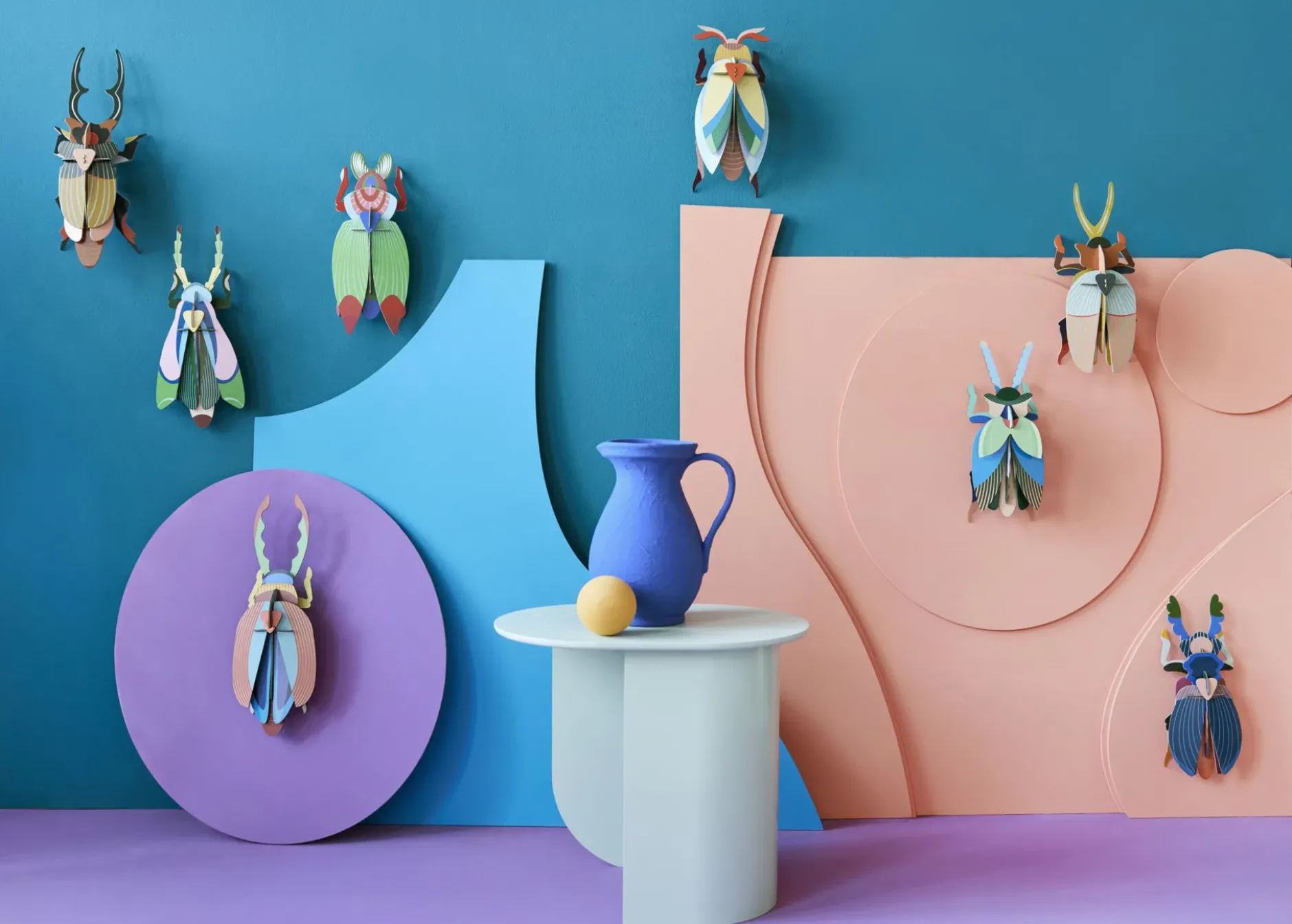 Wanddeko Papier 'Smaragdkäfer'