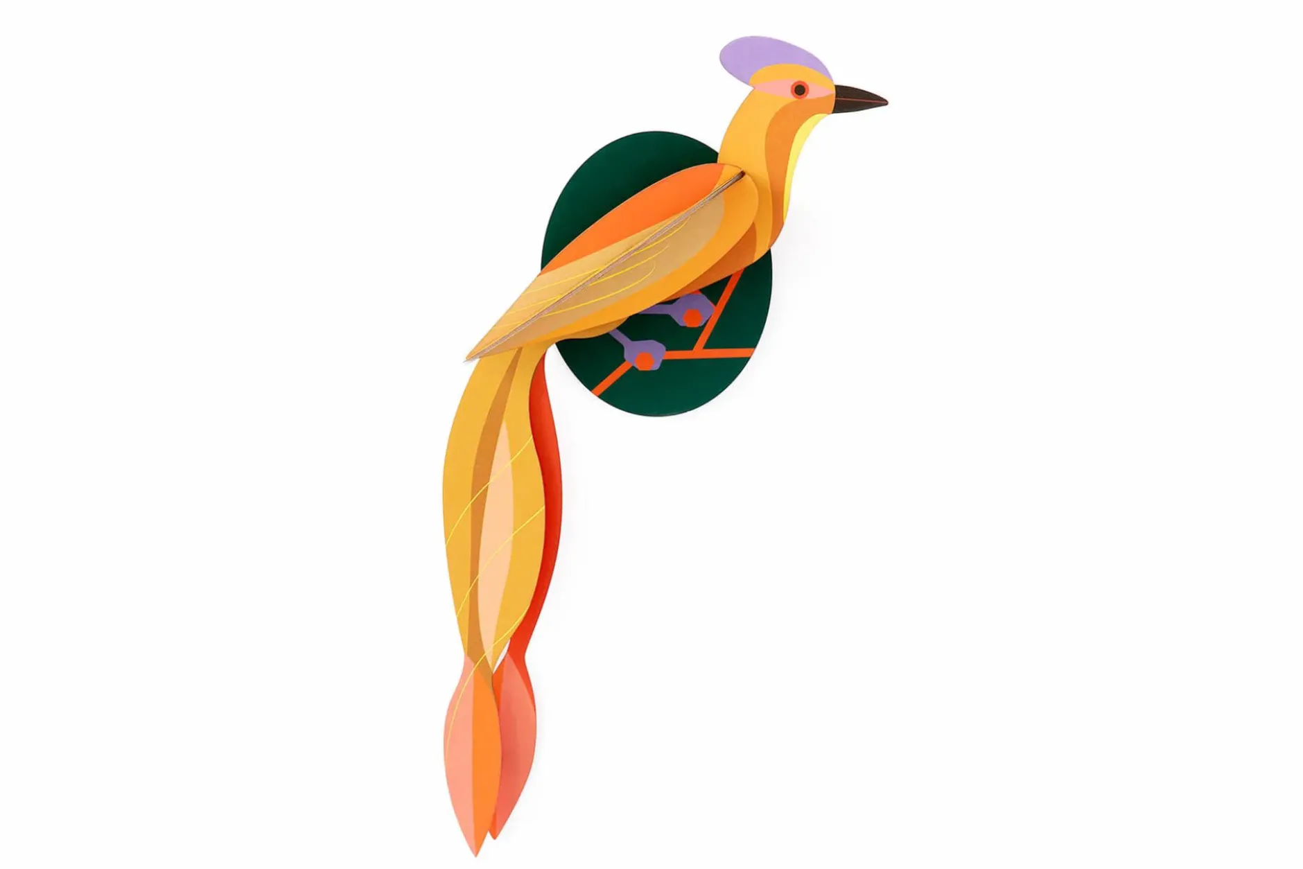 Wanddeko Papier 'Sonnenuntergangs-Vogelschwanz'