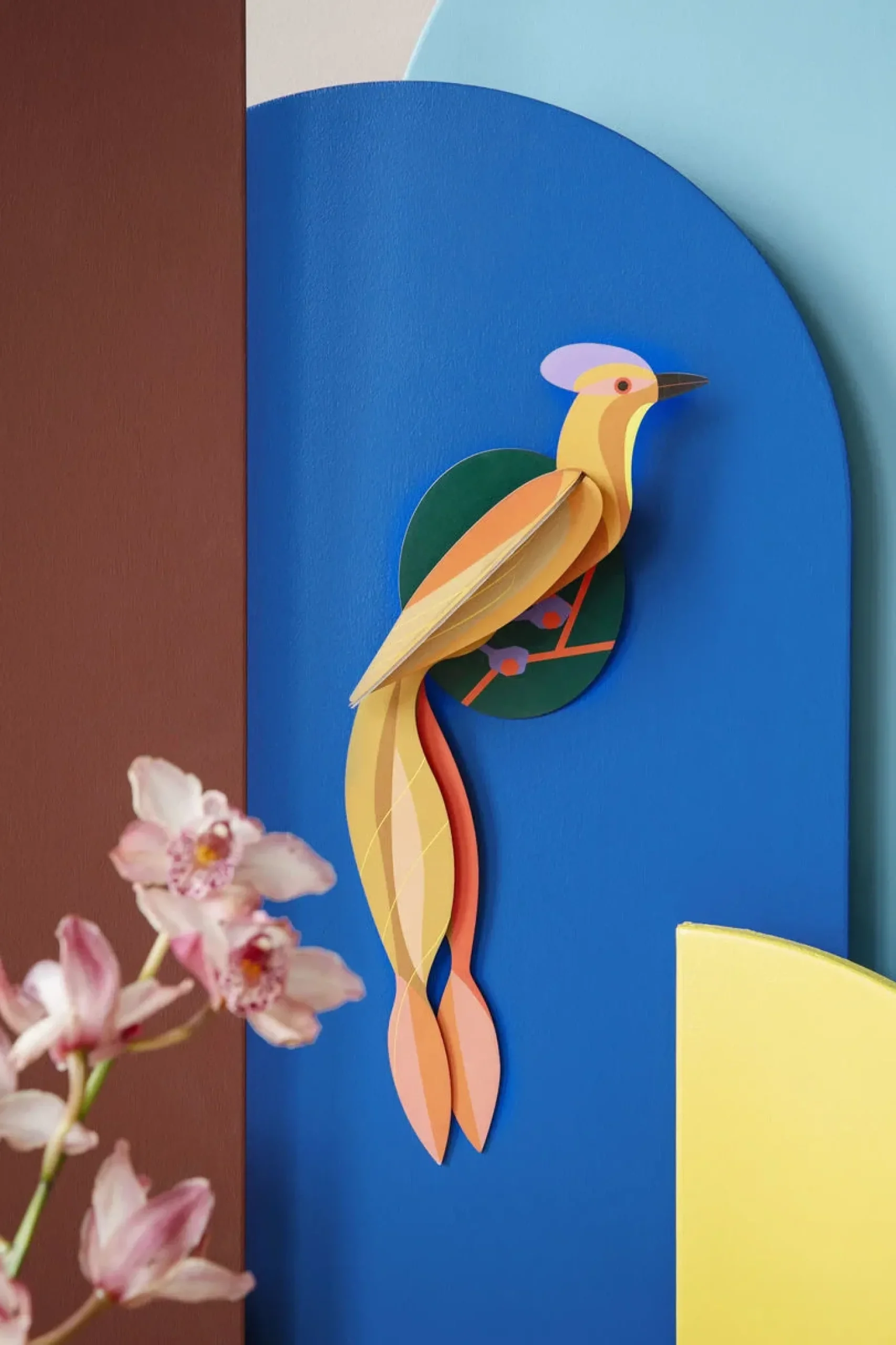 Wanddeko Papier 'Sonnenuntergangs-Vogelschwanz'