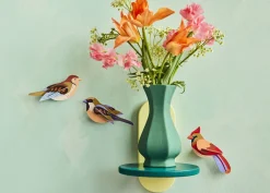 Wanddeko Papier 'Spatzen-Duo'