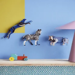 Wanddeko Papier 'Springender Panther'