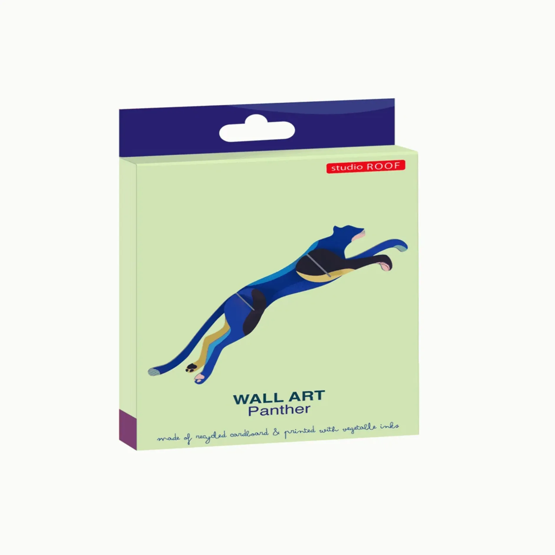 Wanddeko Papier 'Springender Panther'
