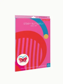 Wanddeko Papier 'Stripy Butterfly'