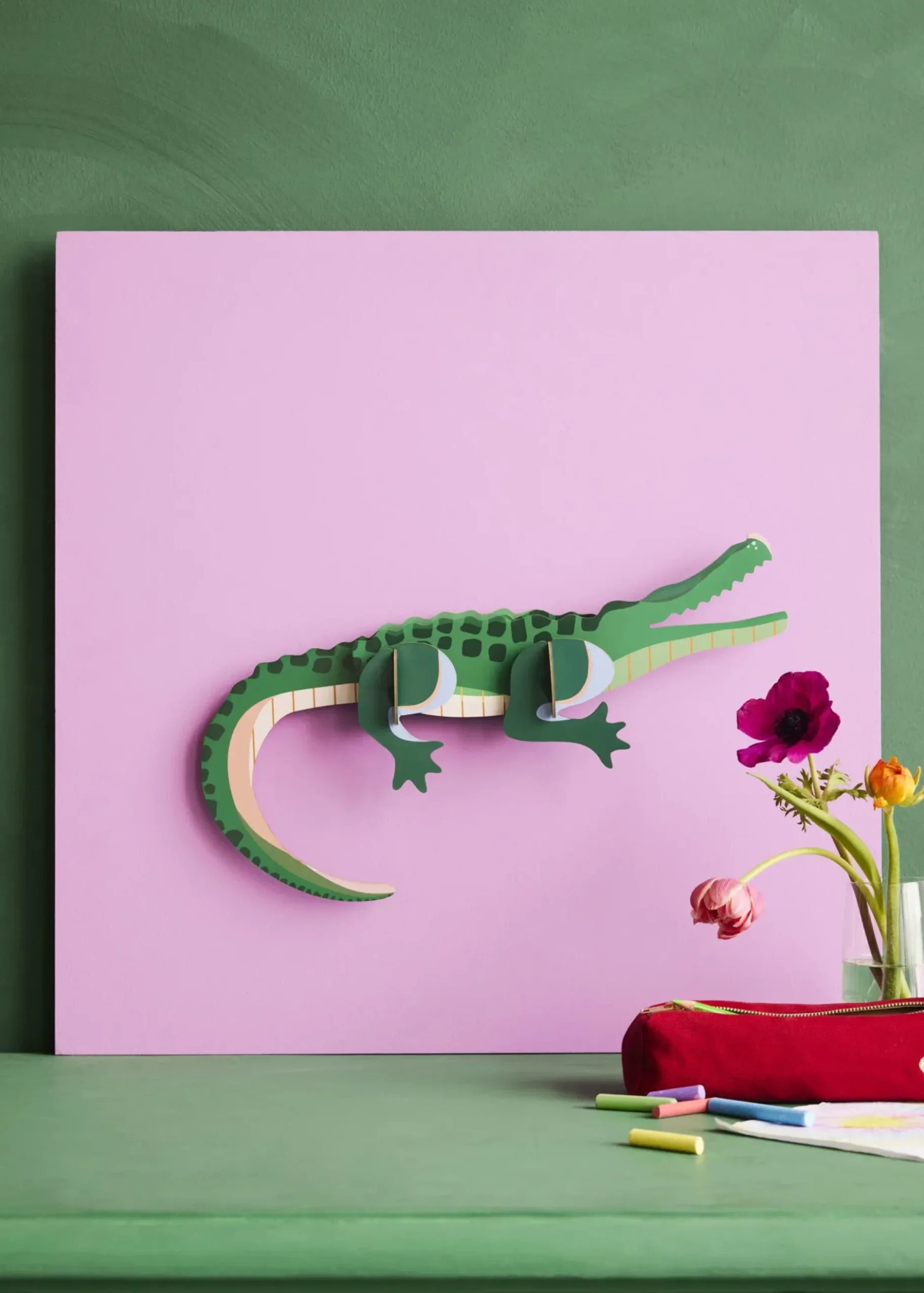 Wanddeko Papier 'Tall Crocodile'