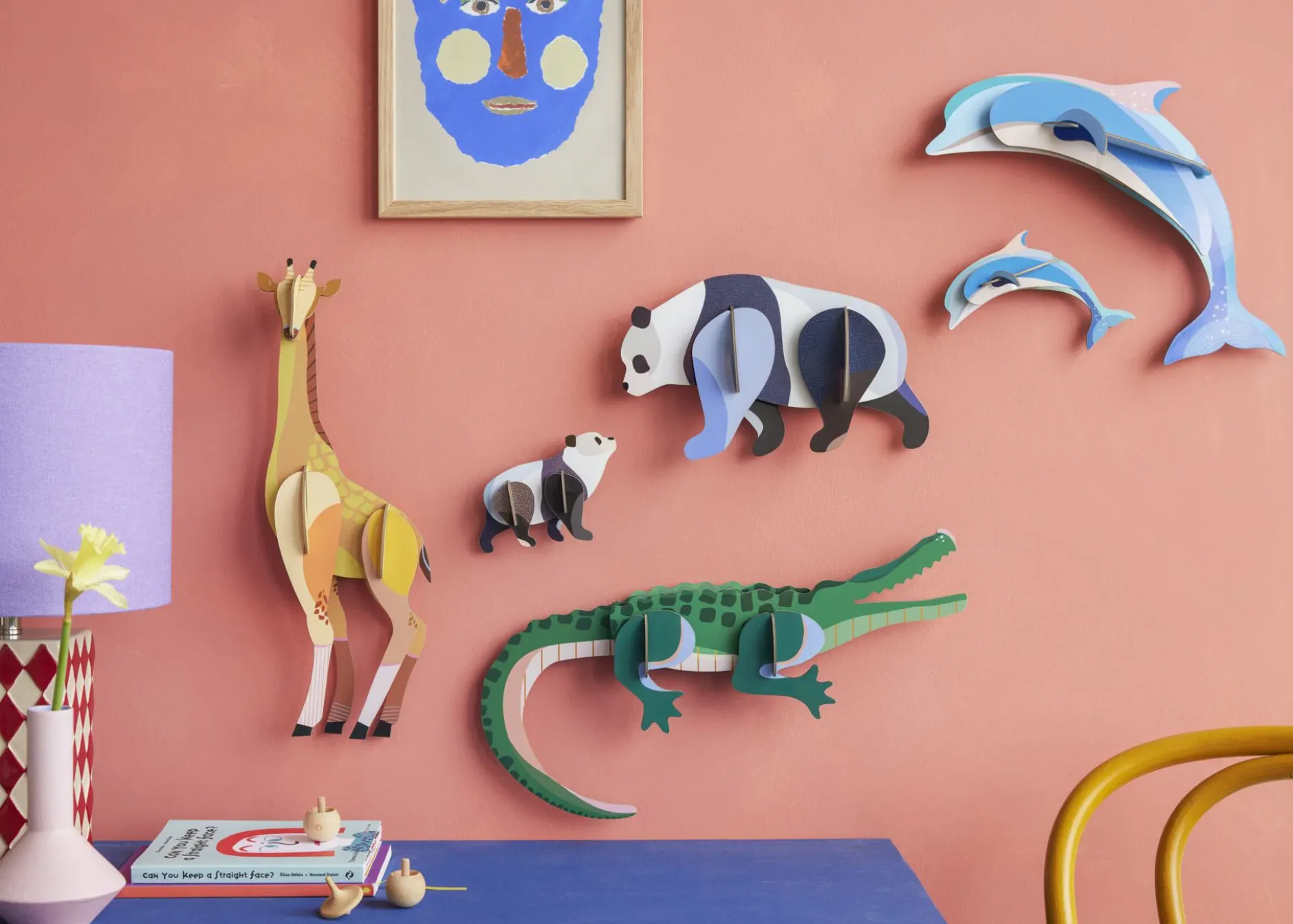 Wanddeko Papier 'Tall Crocodile'