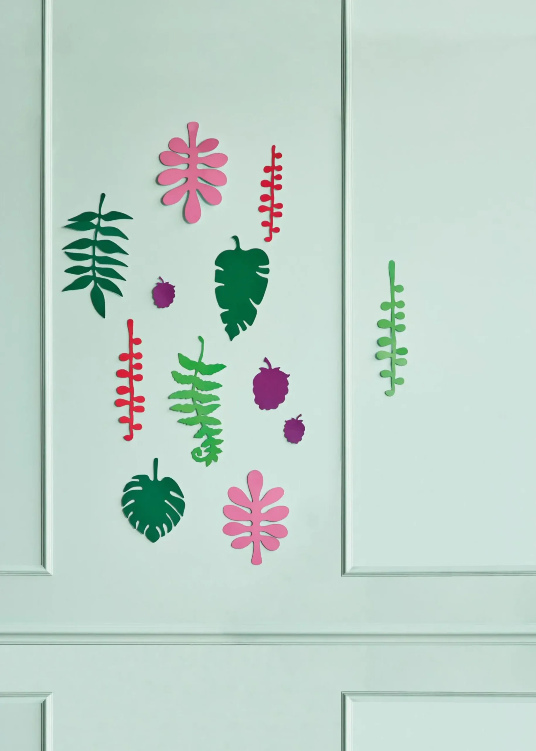Wanddeko Papier 'Tropenblatt'