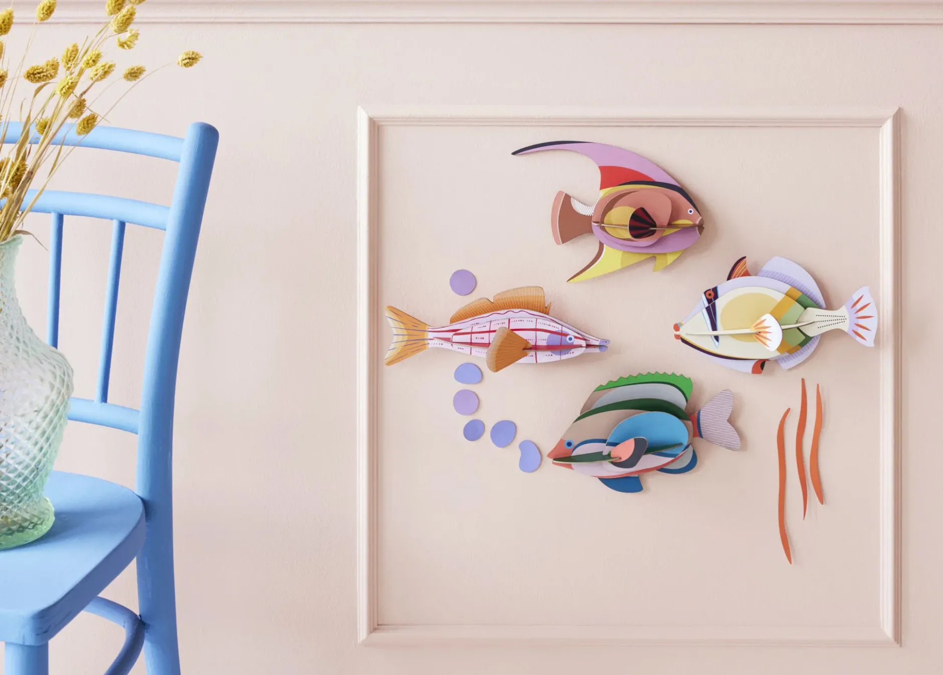 Wanddeko Papier 'Tropenfisch'