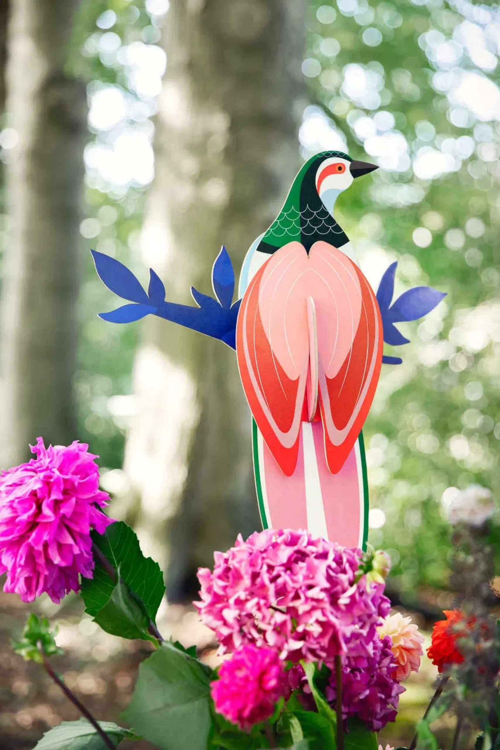 Wanddeko Papier 'Tropenvogel-Paradies'
