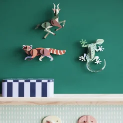 Wanddeko Papier 'Tropischer Gecko'